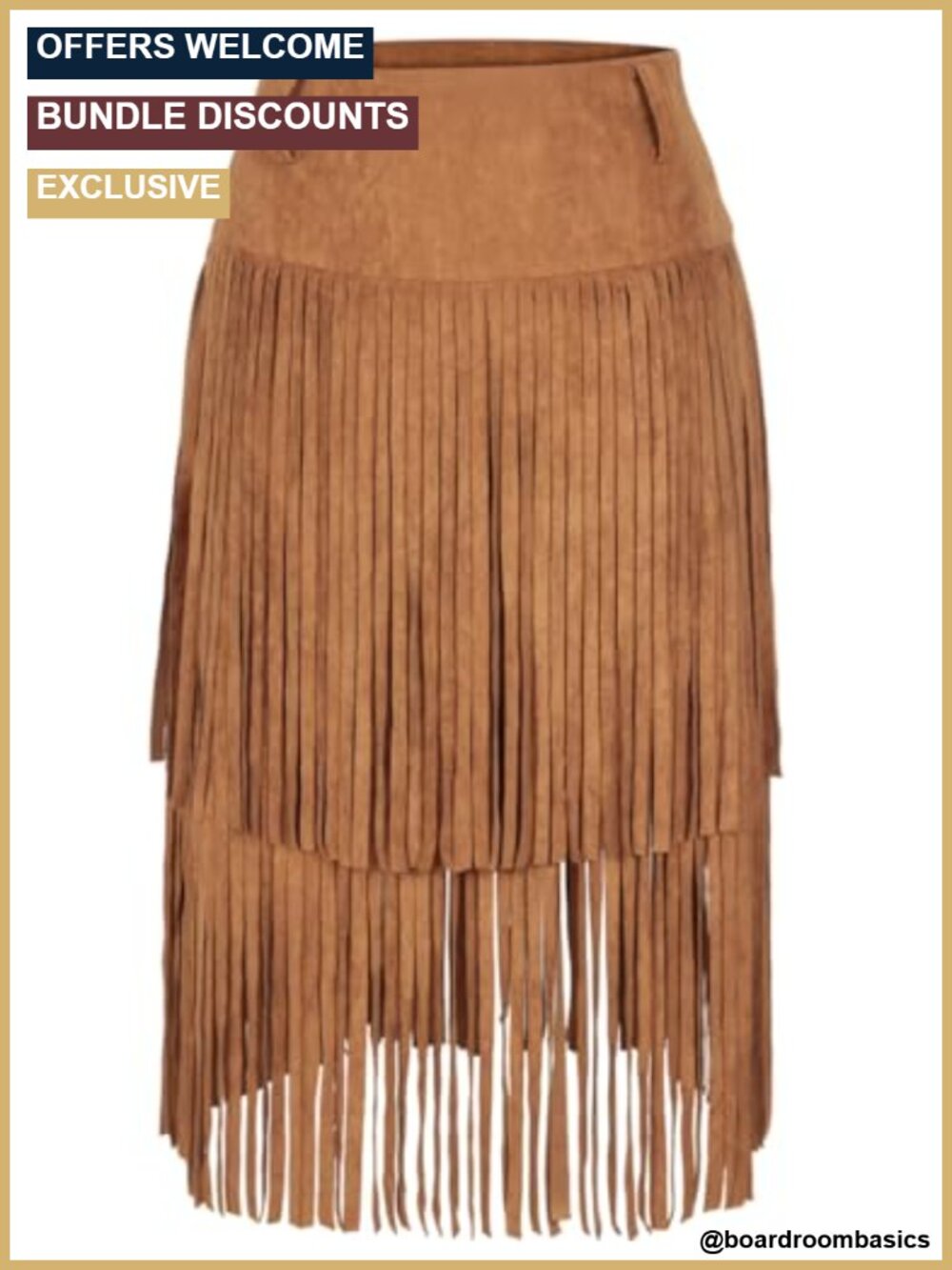 Faux Suede Fringe Midi Skirt Boho Western Concert Outfit